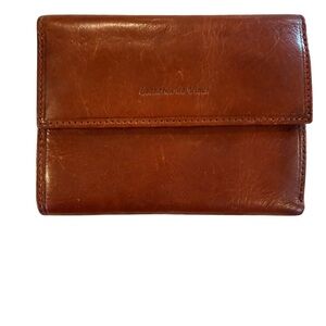 Firenze Vintage Men's Italian Leather Brown Wallet Leonardo DaVinci Vera Pelle